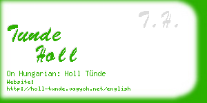 tunde holl business card