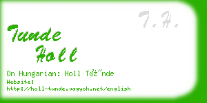 tunde holl business card